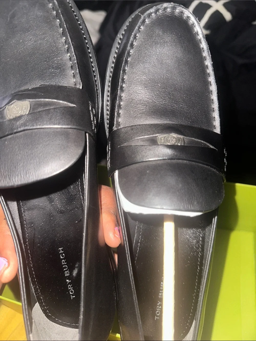 Tory Burch Black Leather Flats